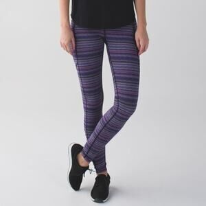 Lululemon Speed Tight IV Space Dye Twist Ultra Violet Multi / Black Size 8